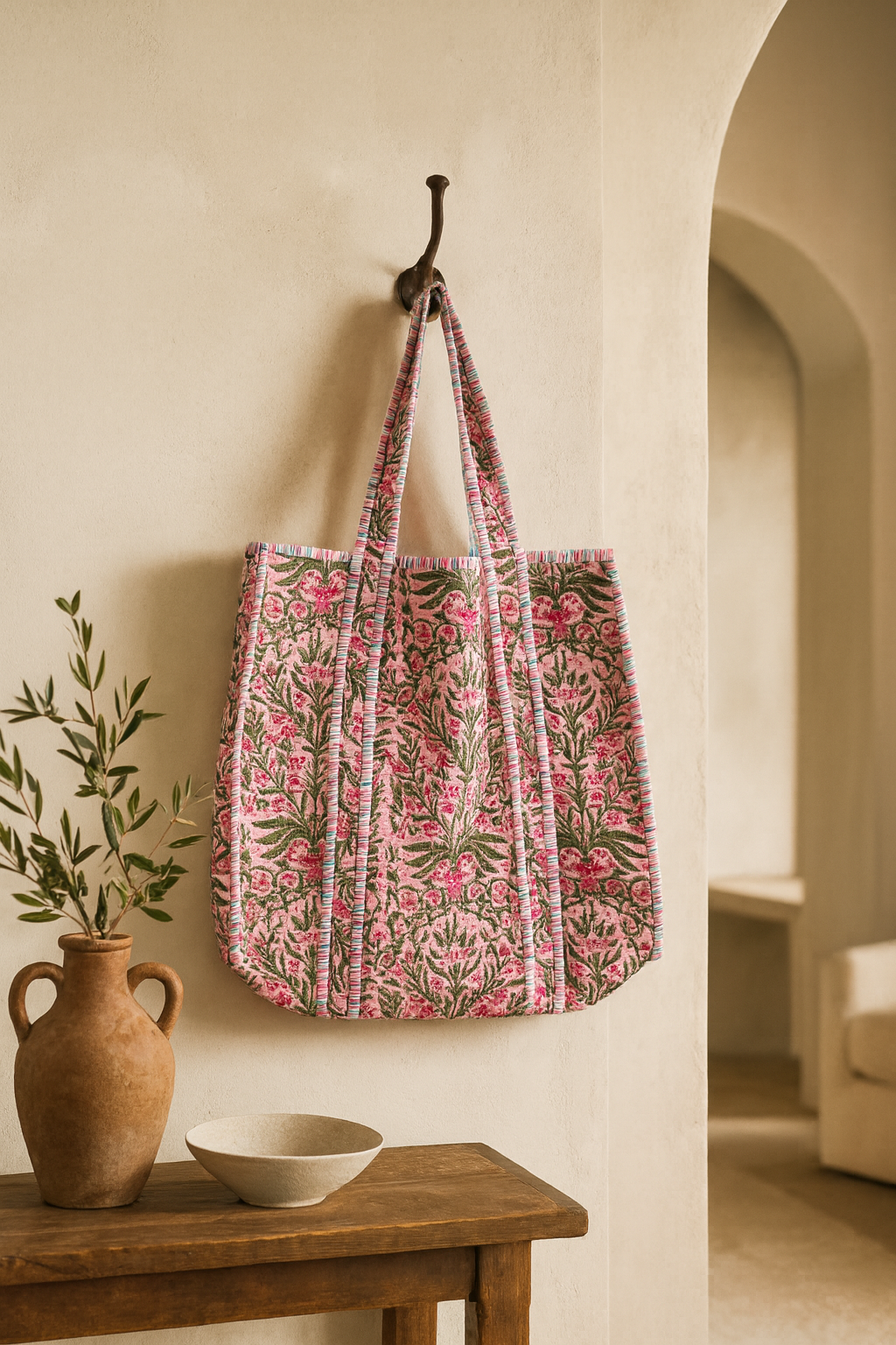 Cotton Quilted Tote Bags