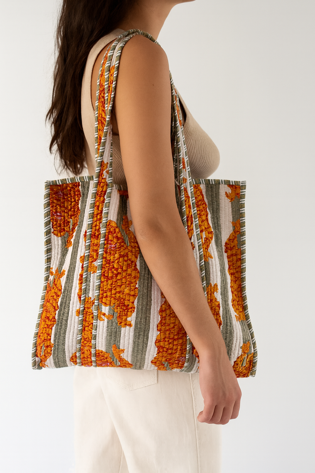 Velvet Quilted Tote Bags