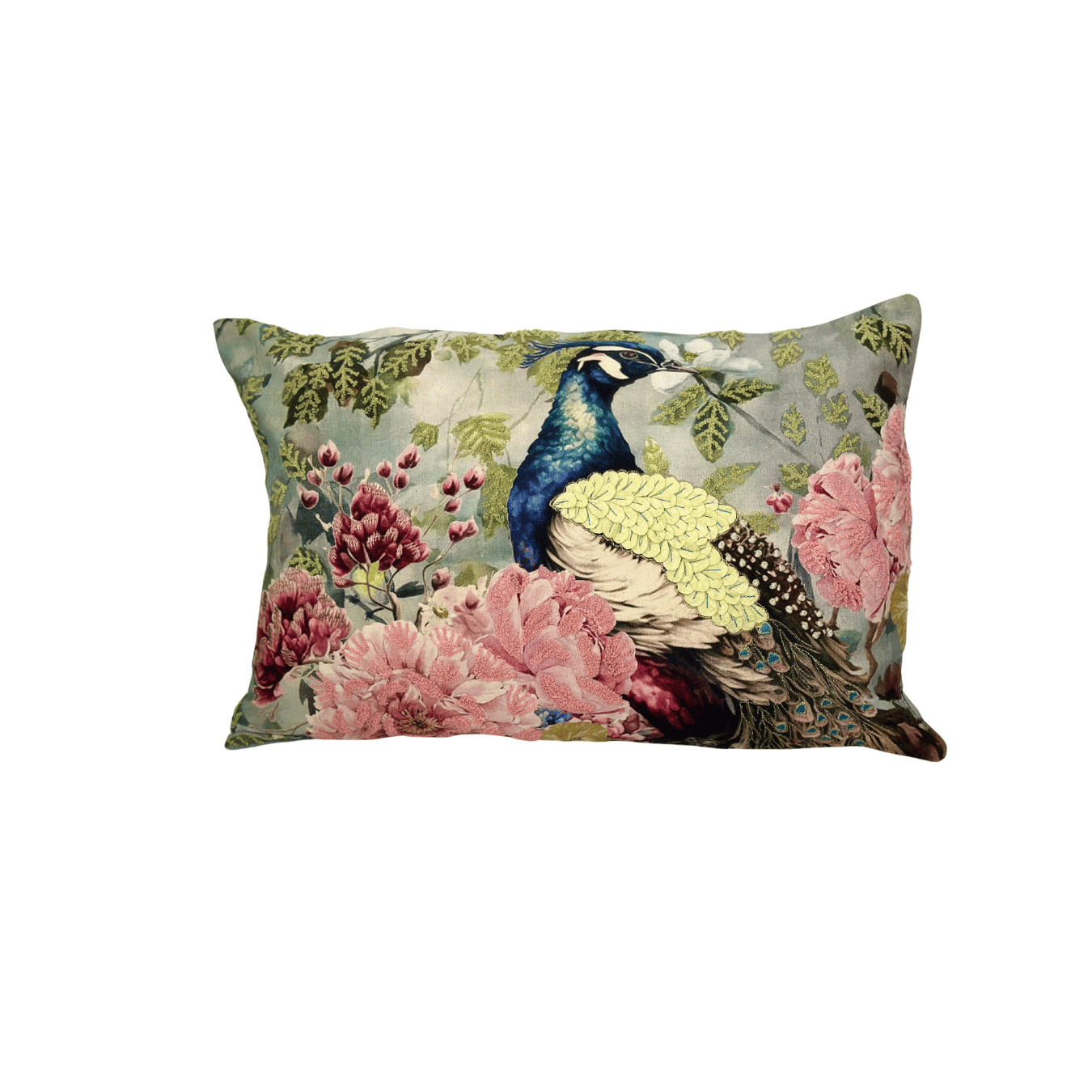 Regal Peacock Art Cushion