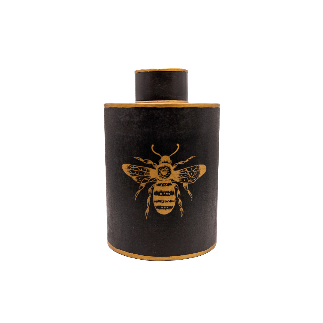 Bee Meadow Geometric vase with lid