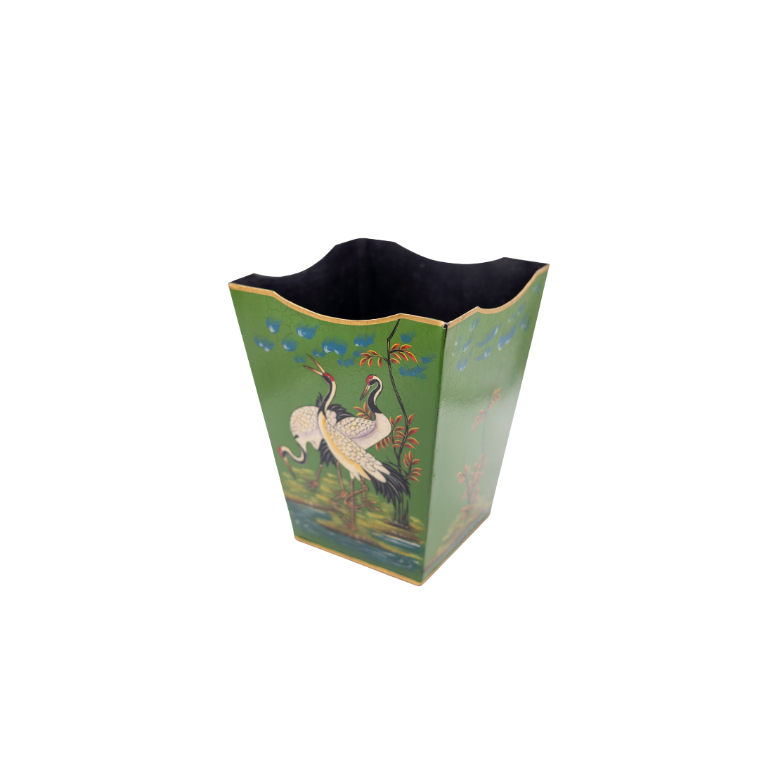 Crane Garden Geometric Metal Bin