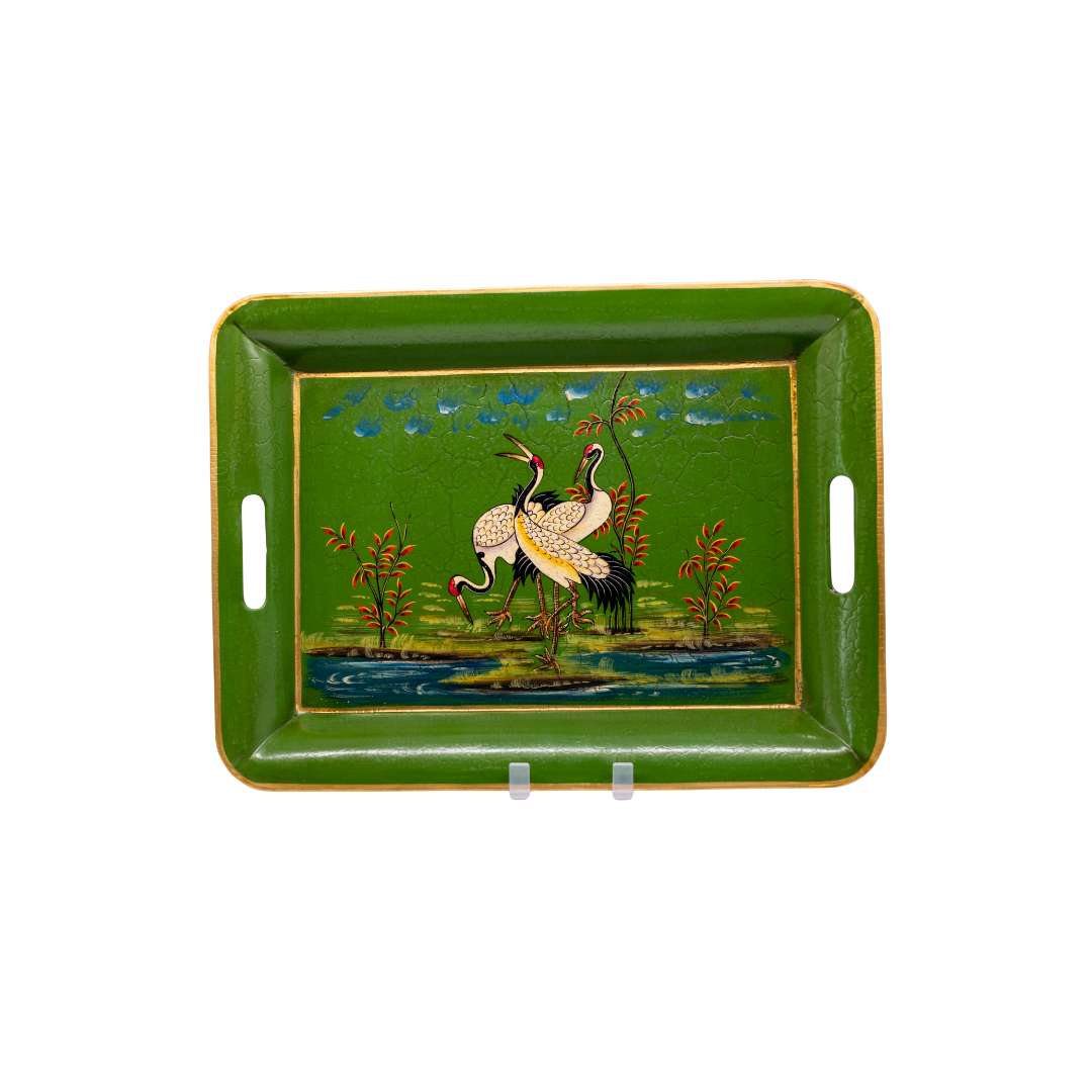 Crane Garden Metal Tray