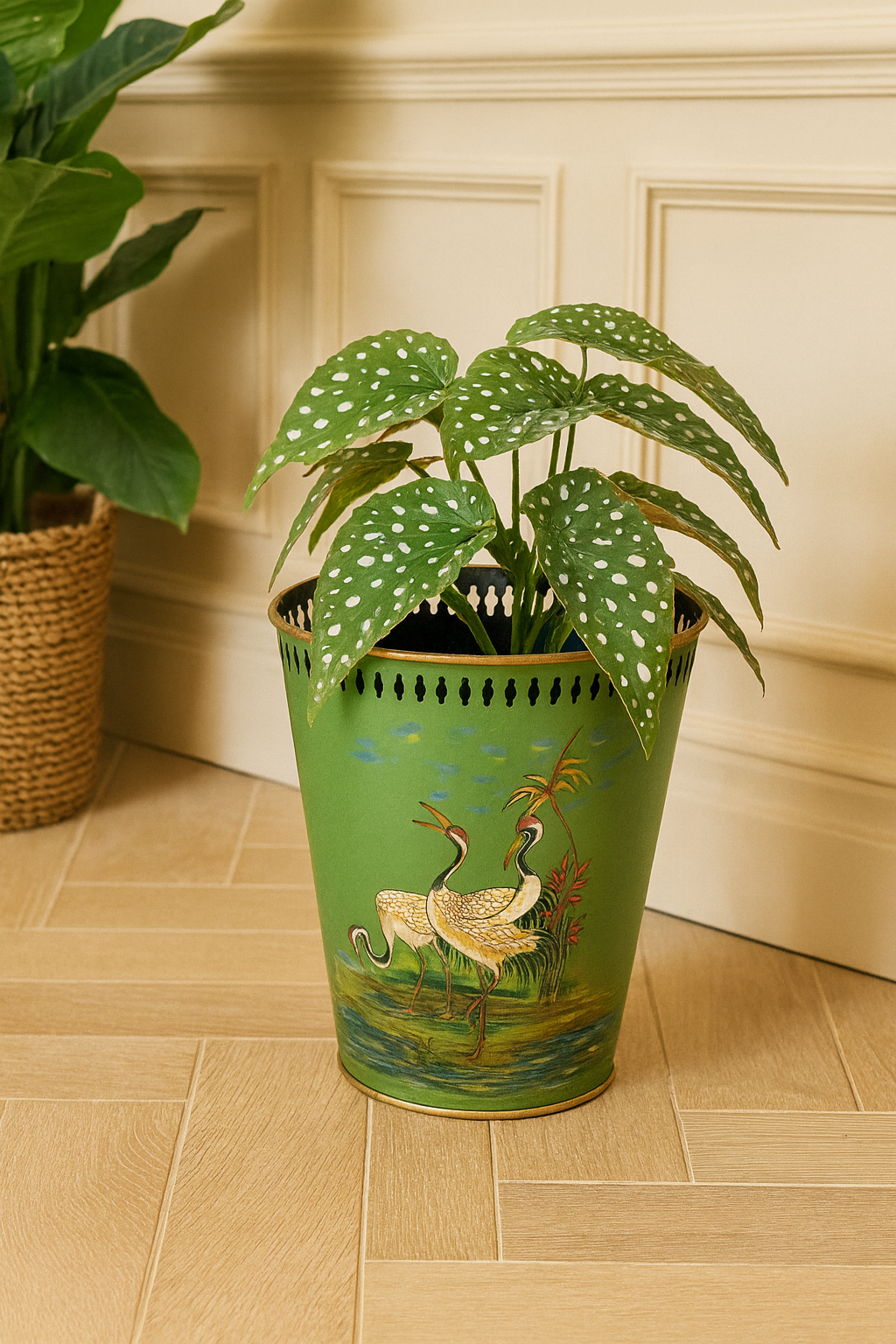 Crane Garden Metal Bin