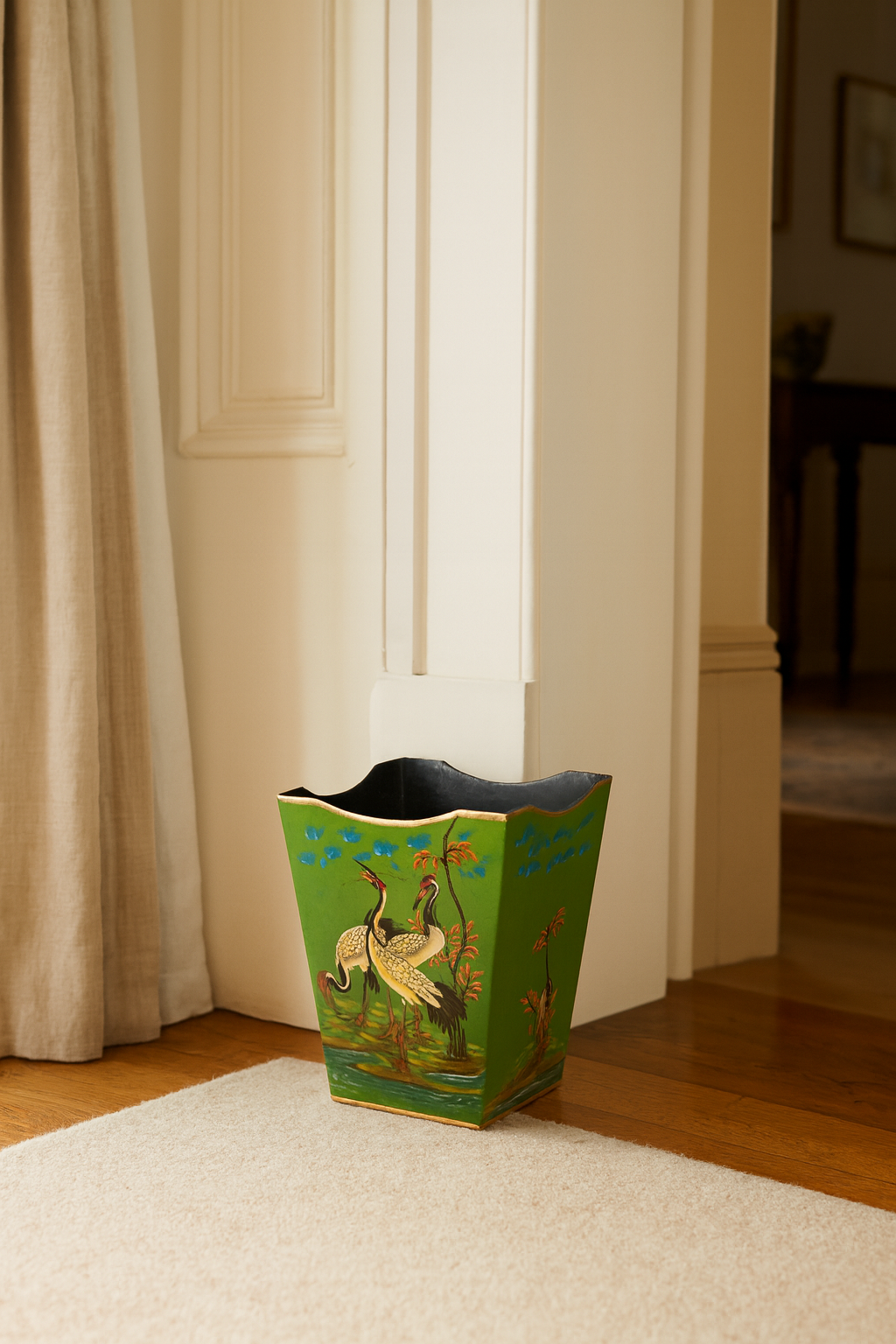 Crane Garden Geometric Metal Bin