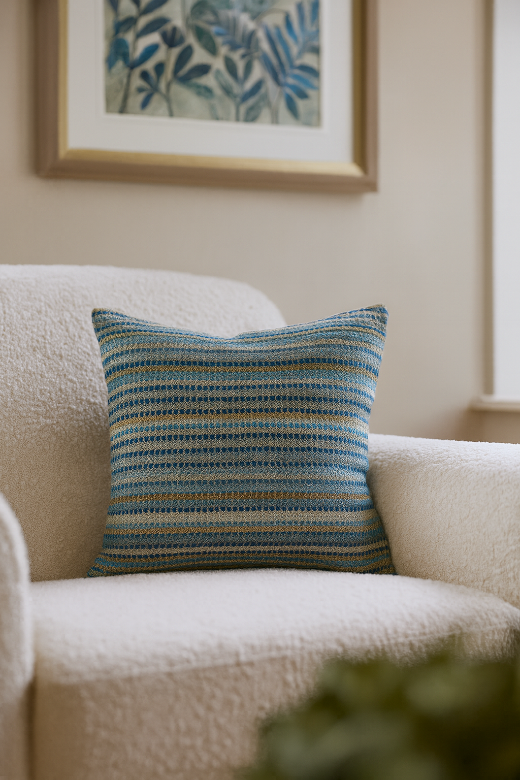 Tushar Silk Kashida Cushion