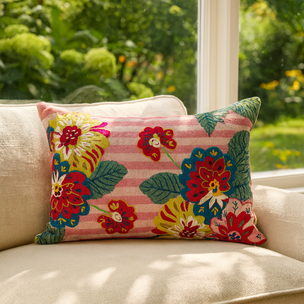 Rim Flora Stripe Cushion