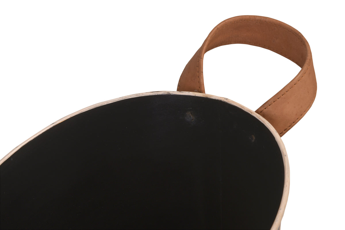 Golden Bamboo Wine Chiller With Leather Handle