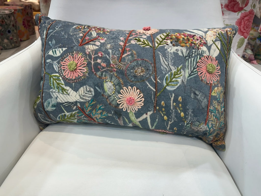 Rim Whispering Garden Grey Cushion