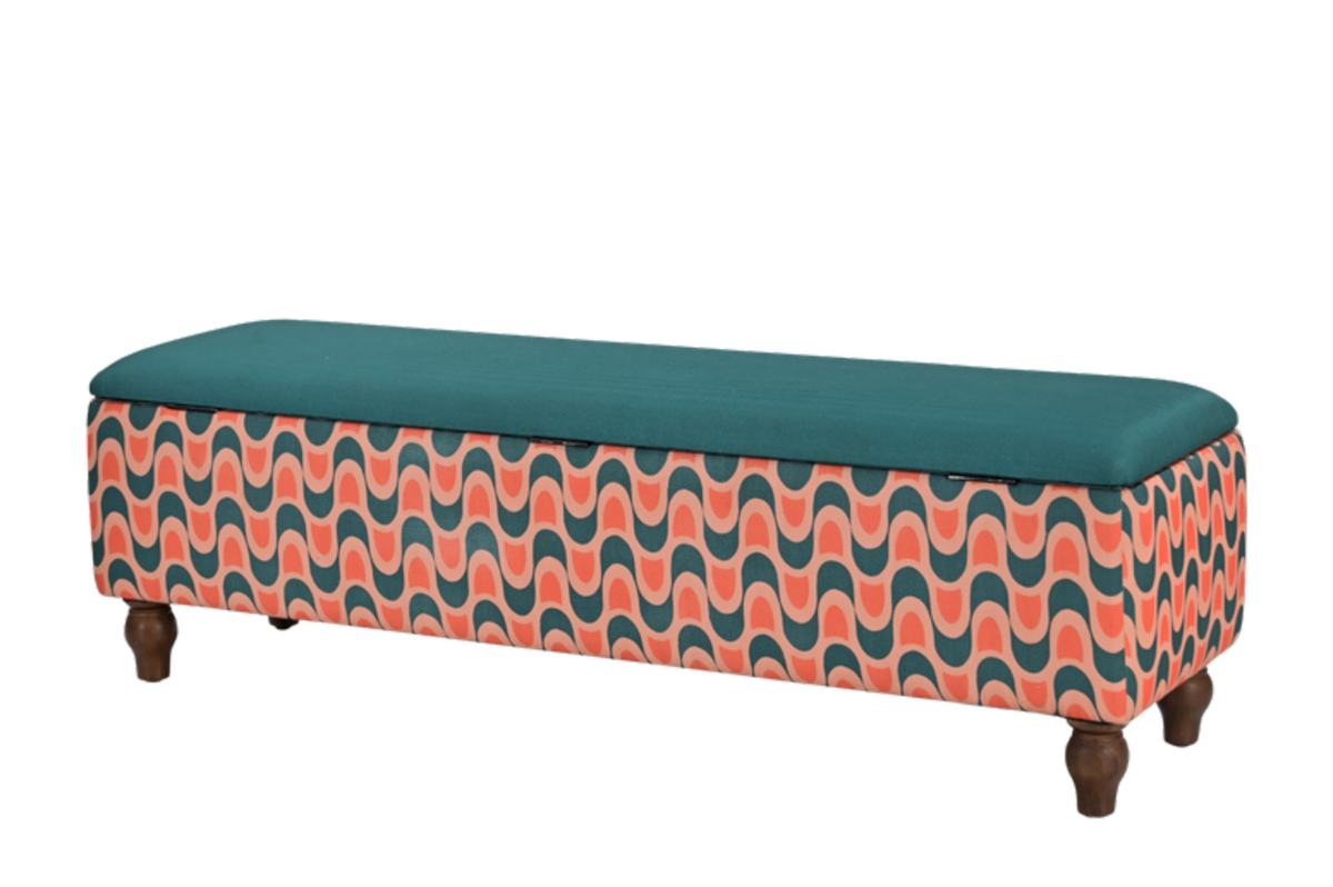 Kaleido Storage Bench on a white background