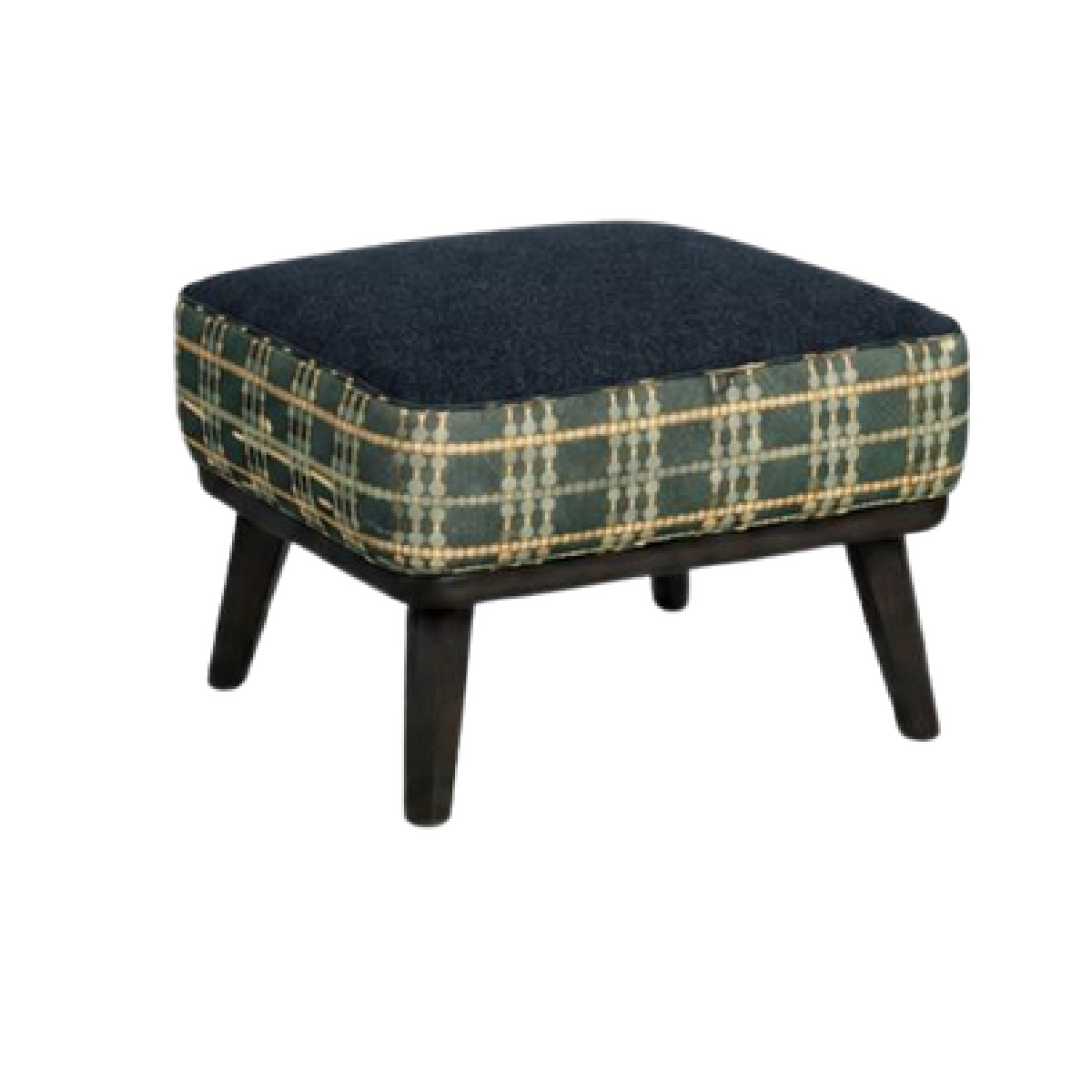 Indigo Foot Stool on a white background