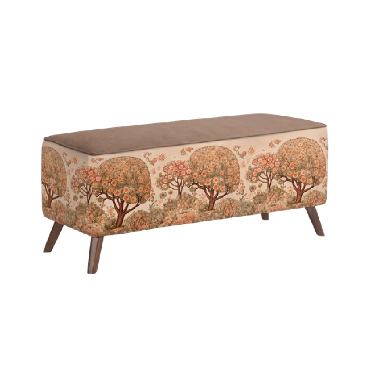 Enchanted Garden Storage Bench on a white background