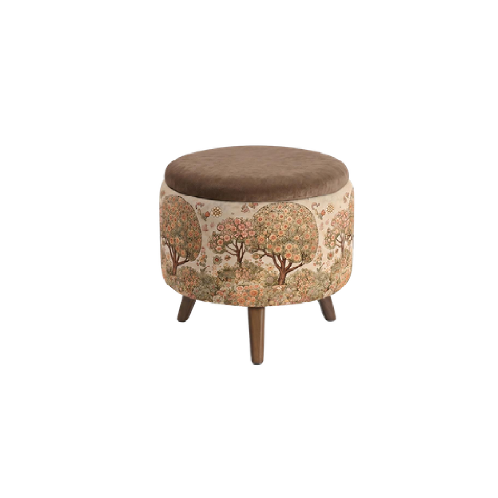 Enchanted Garden Foot Stool on a white background
