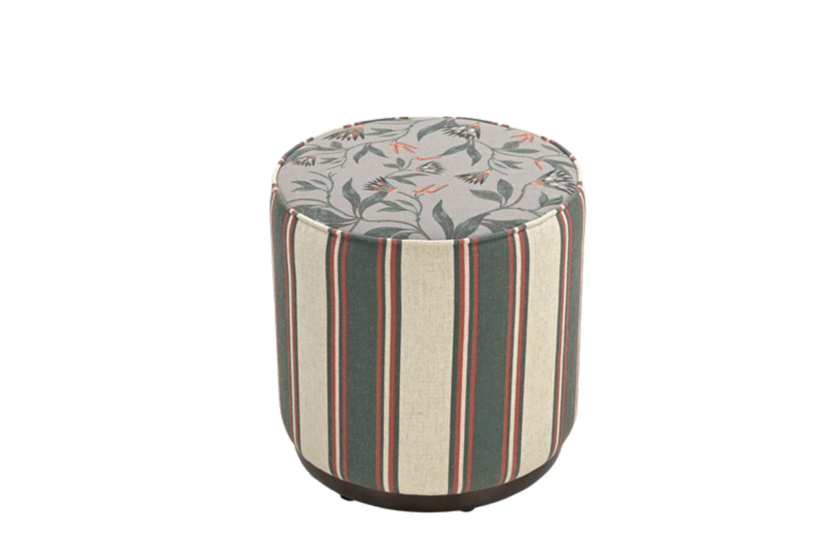 Foxglove Ottoman on a white background