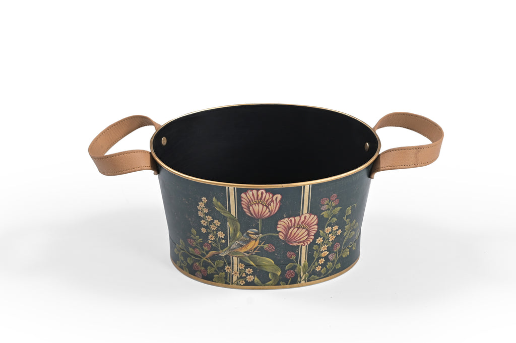 Blue Bird Wine Chiller With Leather Handle