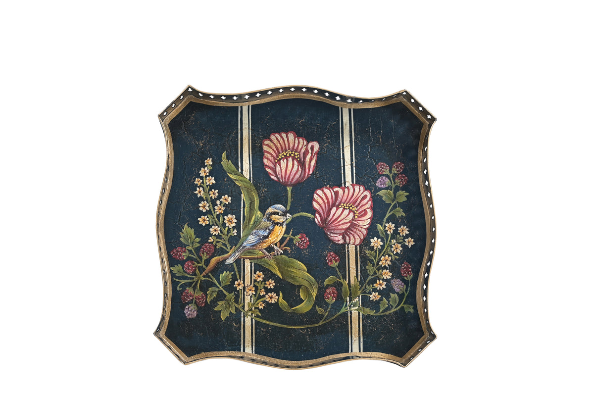 Blue Bird Square Tray