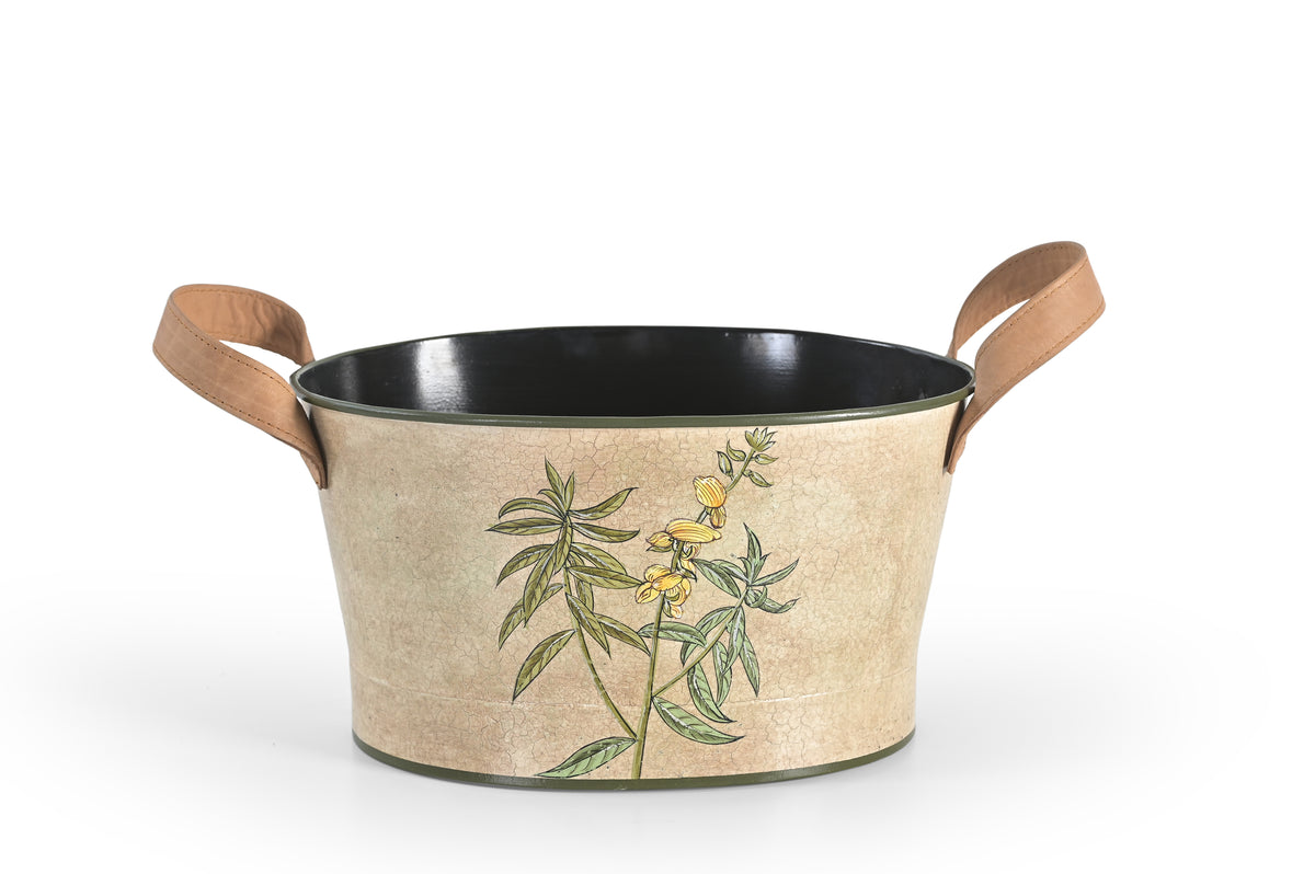 Golden Bamboo Wine Chiller With Leather Handle