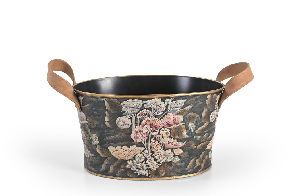 Velvet Bloom Wine Chiller With Leather Handle