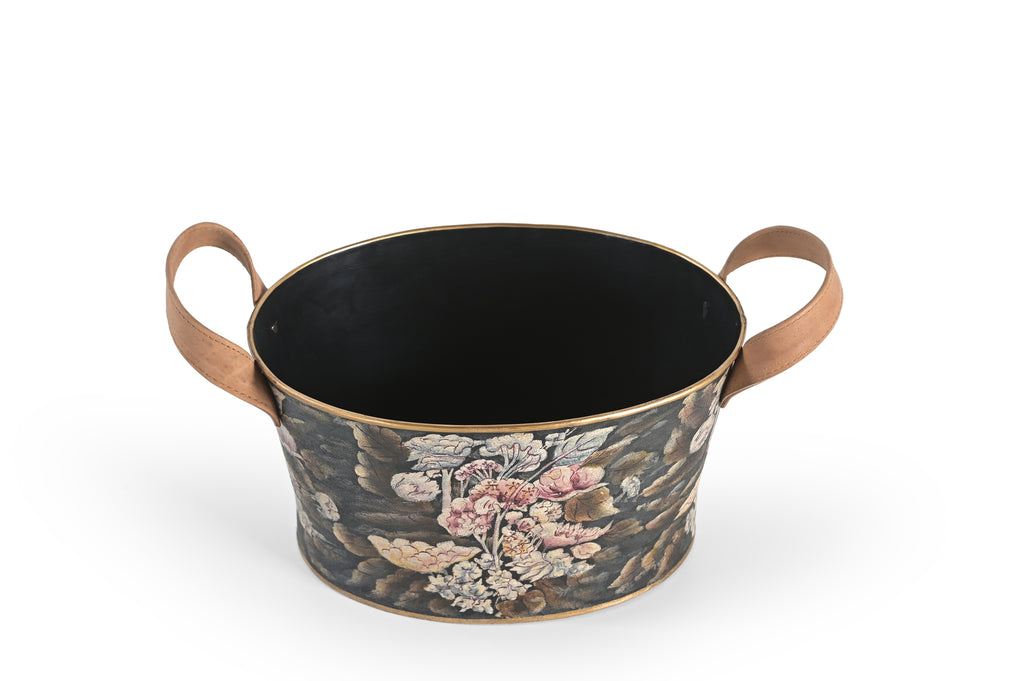 Velvet Bloom Wine Chiller With Leather Handle