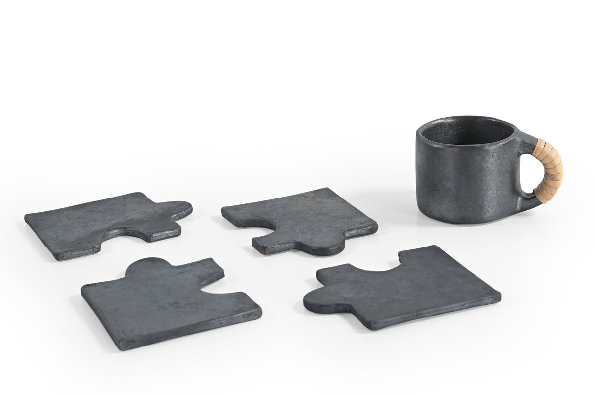 Longpi Pottery Coaster Set