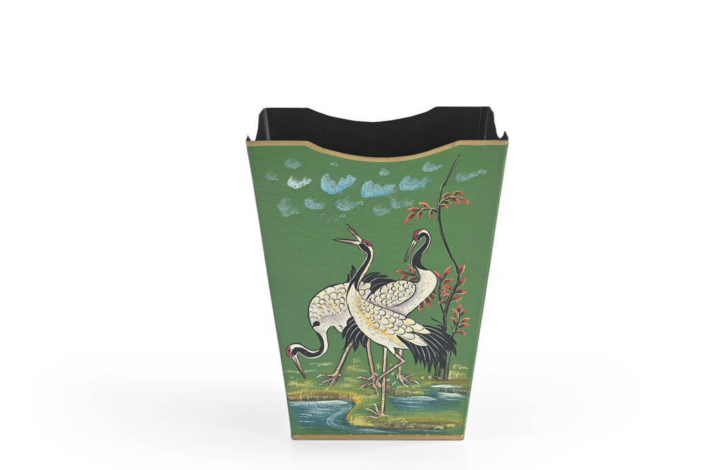 Crane Garden Geometric Metal Bin