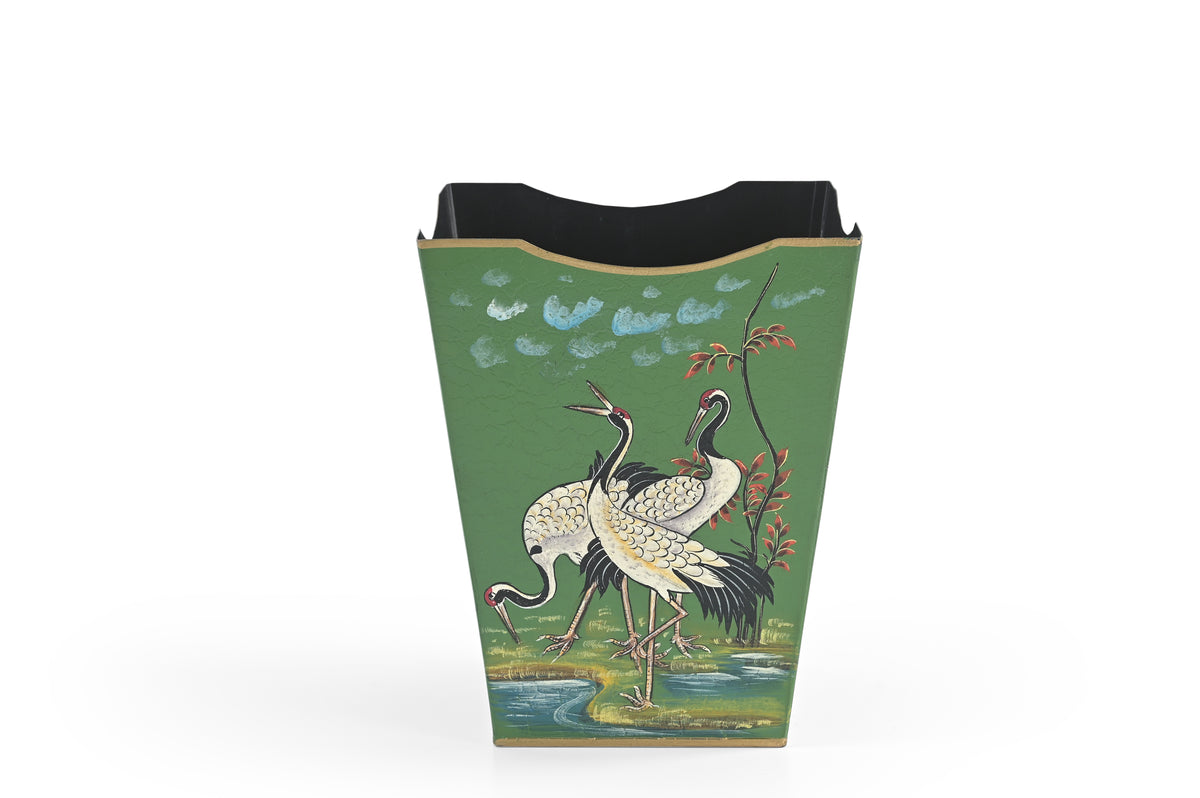 Crane Garden Geometric Metal Bin