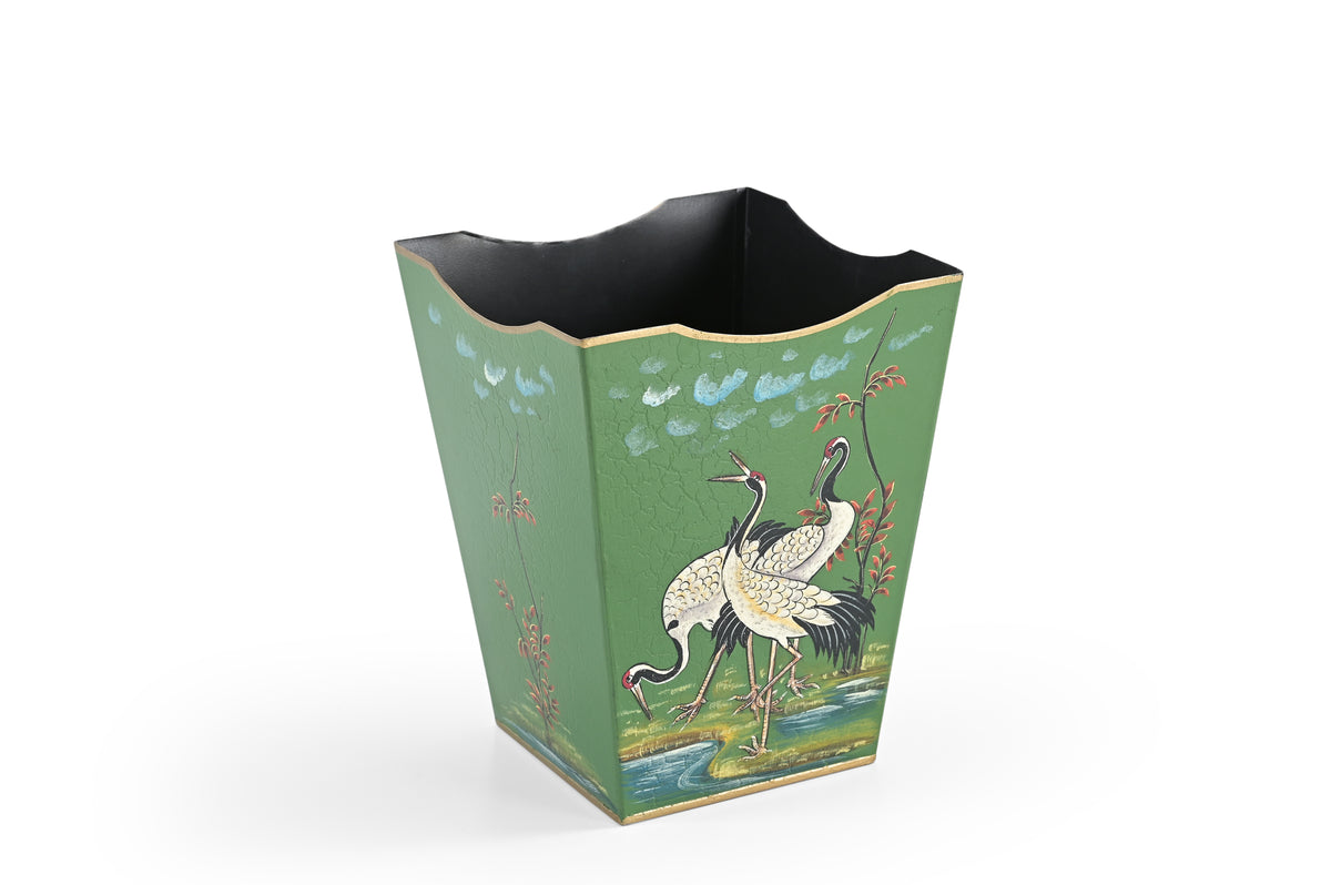Crane Garden Geometric Metal Bin