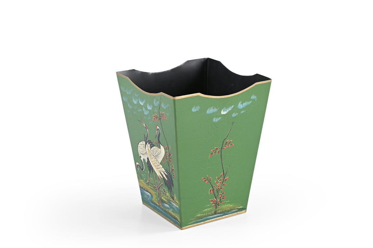 Crane Garden Geometric Metal Bin