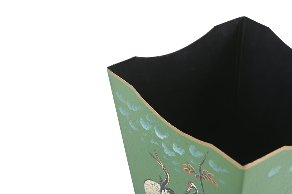 Crane Garden Geometric Metal Bin