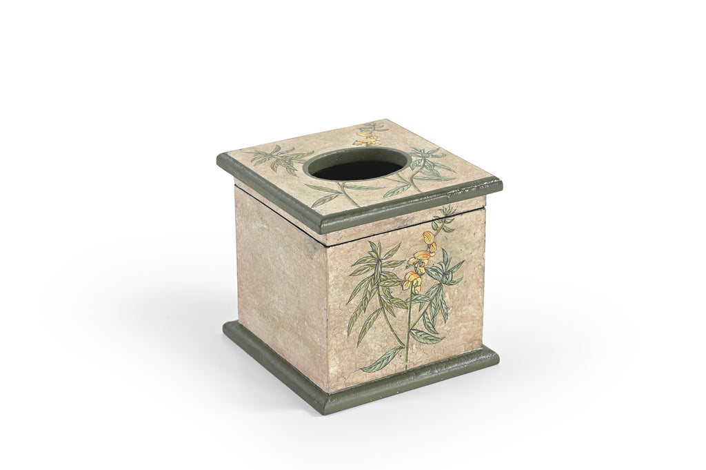 Golden Bamboo Square Tissue Box