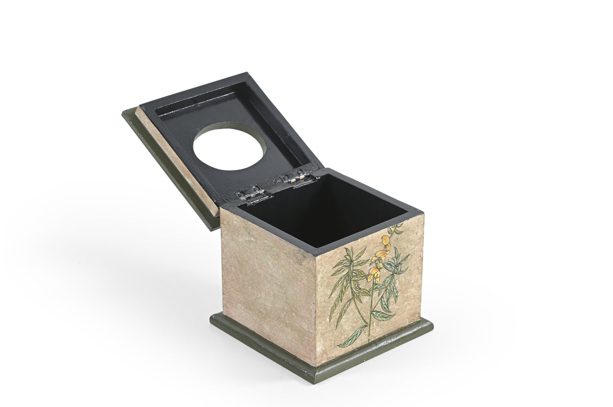 Golden Bamboo Square Tissue Box