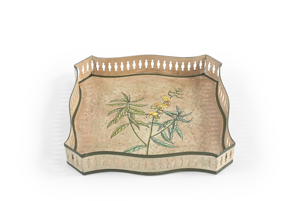 Golden Bamboo Square Tray