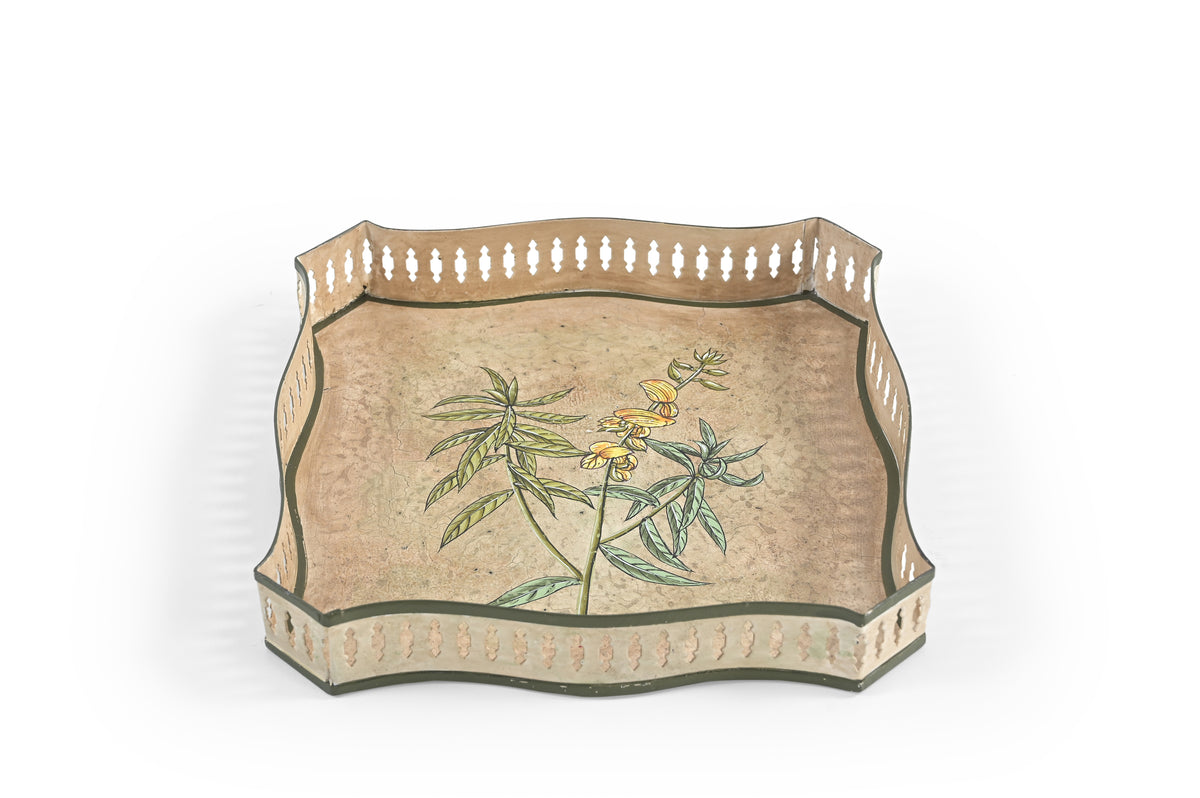 Golden Bamboo Square Tray