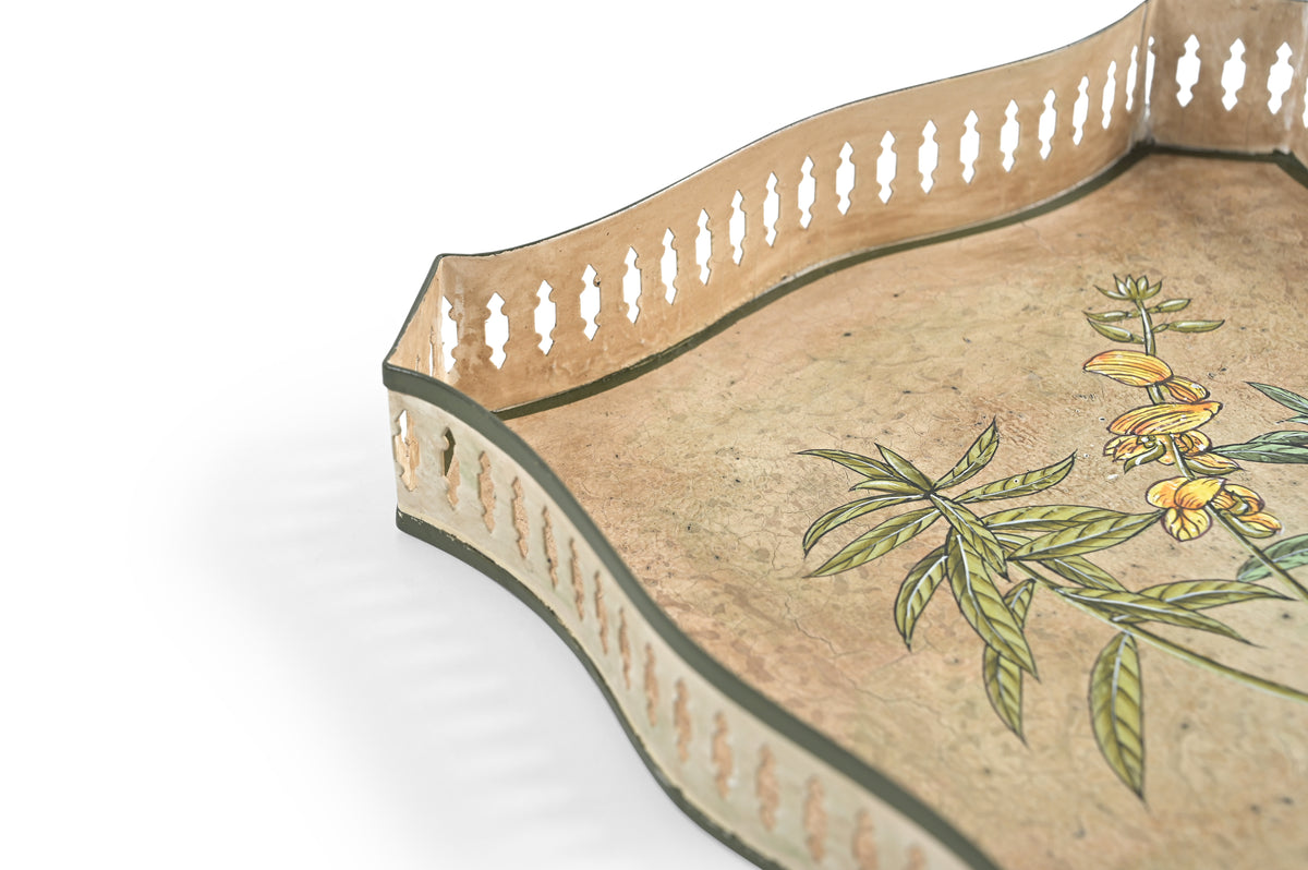 Golden Bamboo Square Tray