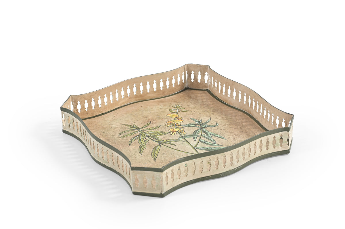 Golden Bamboo Square Tray