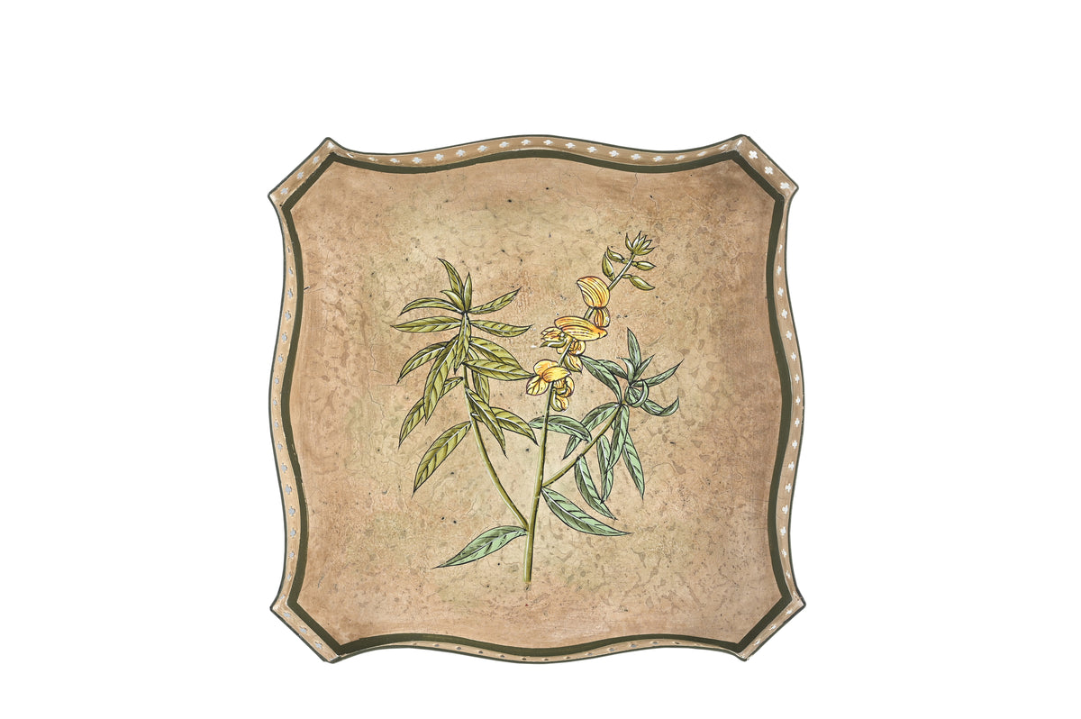 Golden Bamboo Square Tray