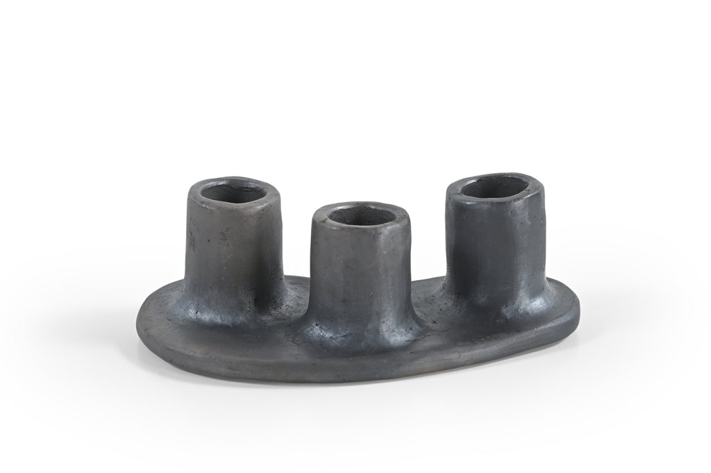Longpi Pottery Candle Holder