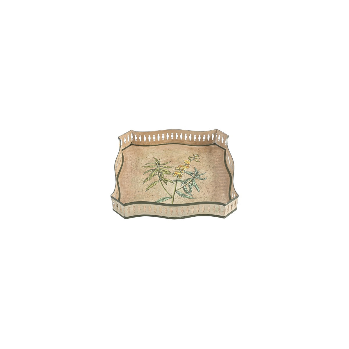 Golden Bamboo Square Tray by Nila Parmar Designs