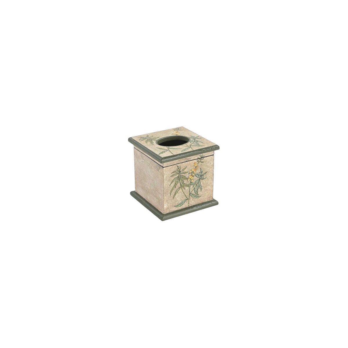 Golden Bamboo Tissue Box by Nila Parmar Designs