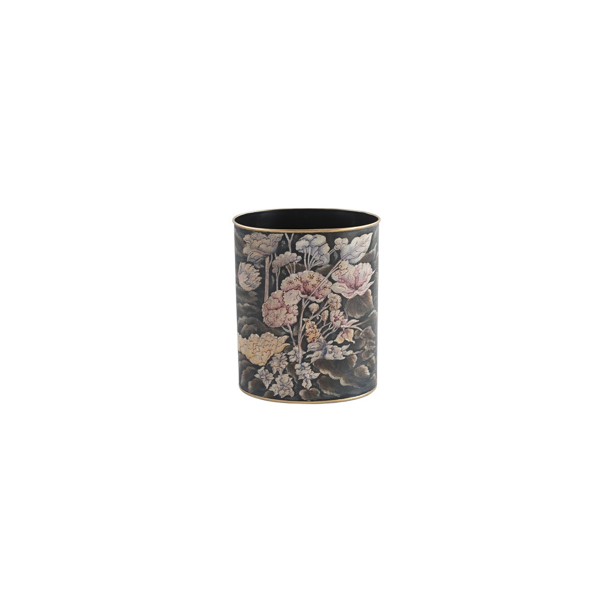 Velvet Bloom Wastepaper Bin by Nila Parmar Designs