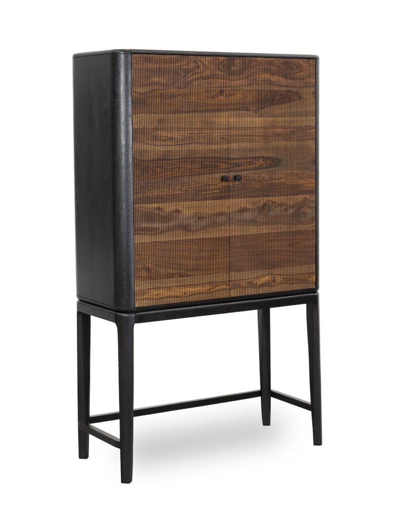 Ribby High Board Storage Cabinet side angle