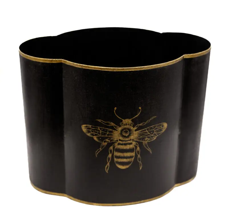 Bee Garden Geometric Metal Bin