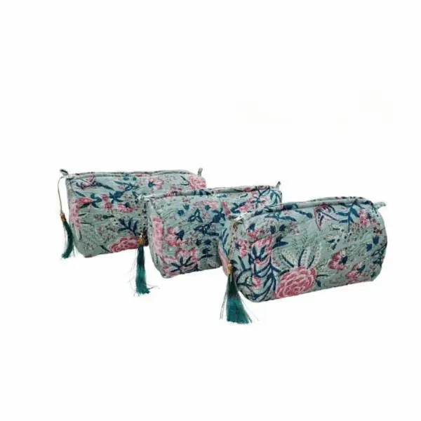Blue Floral Wash Bags- set of 3