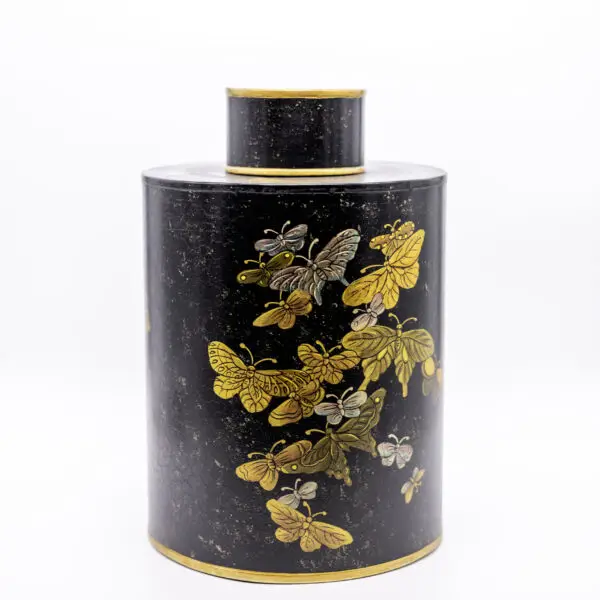 Butterfly Metal Vase with lid