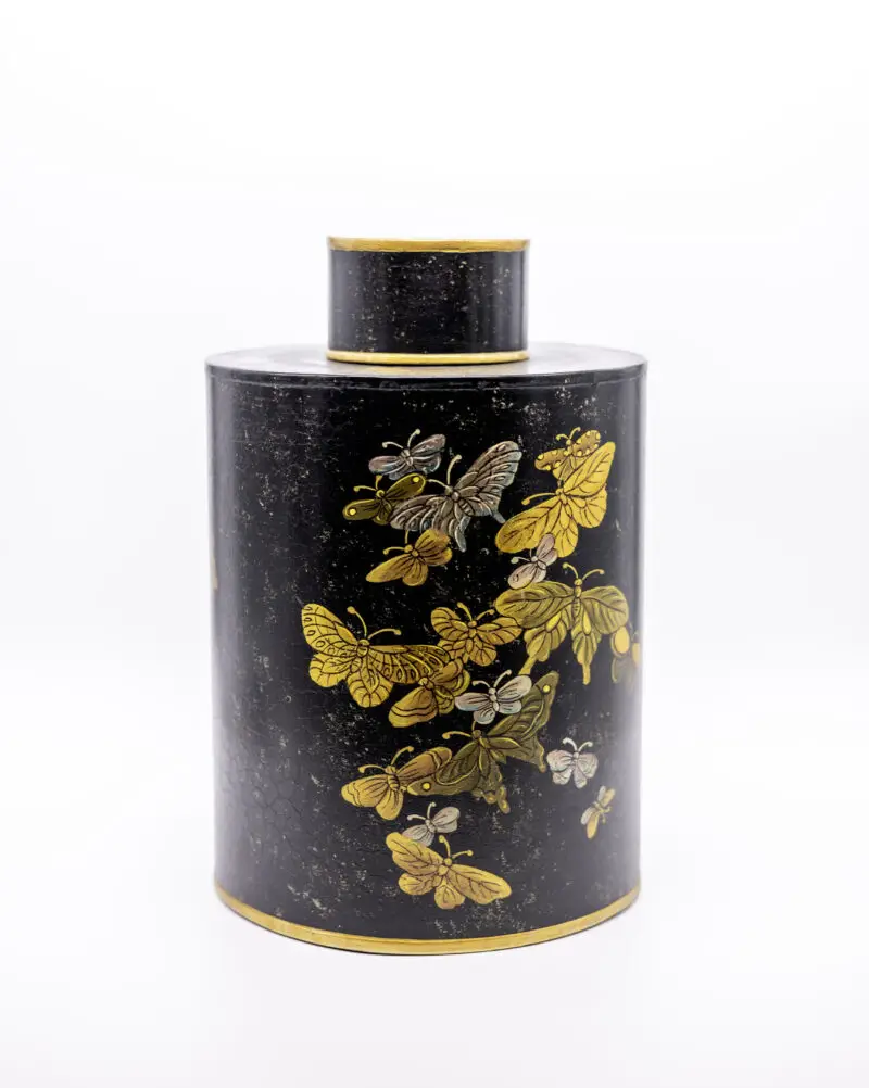 Butterfly Metal Vase with lid