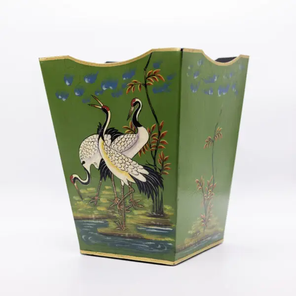 Crane Garden Geometric Metal Bin