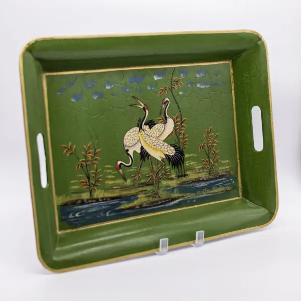 Crane Garden Metal Tray