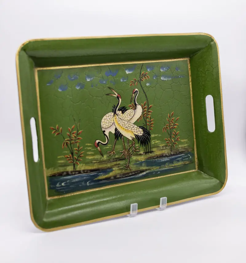 Crane Garden Metal Tray