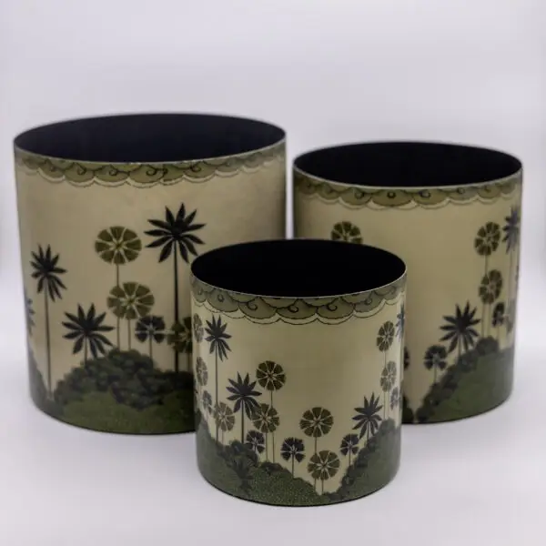 Palm Leaf Vase Set -Set of 3