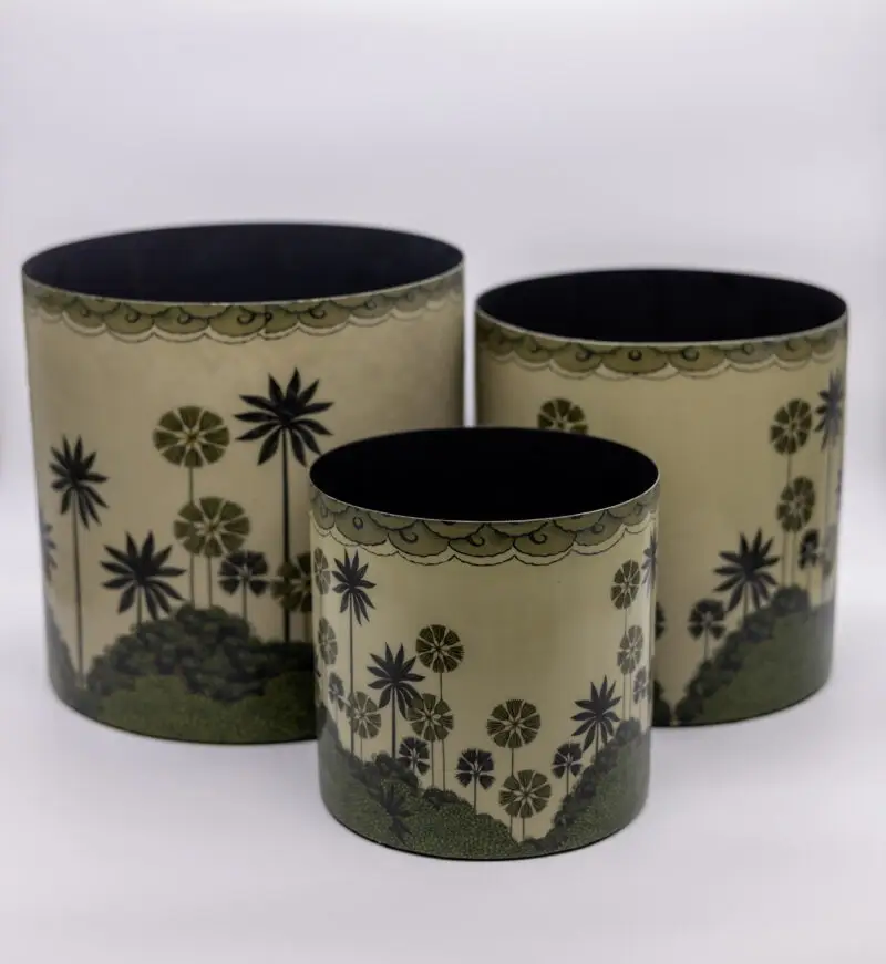 Palm Leaf Vase Set -Set of 3