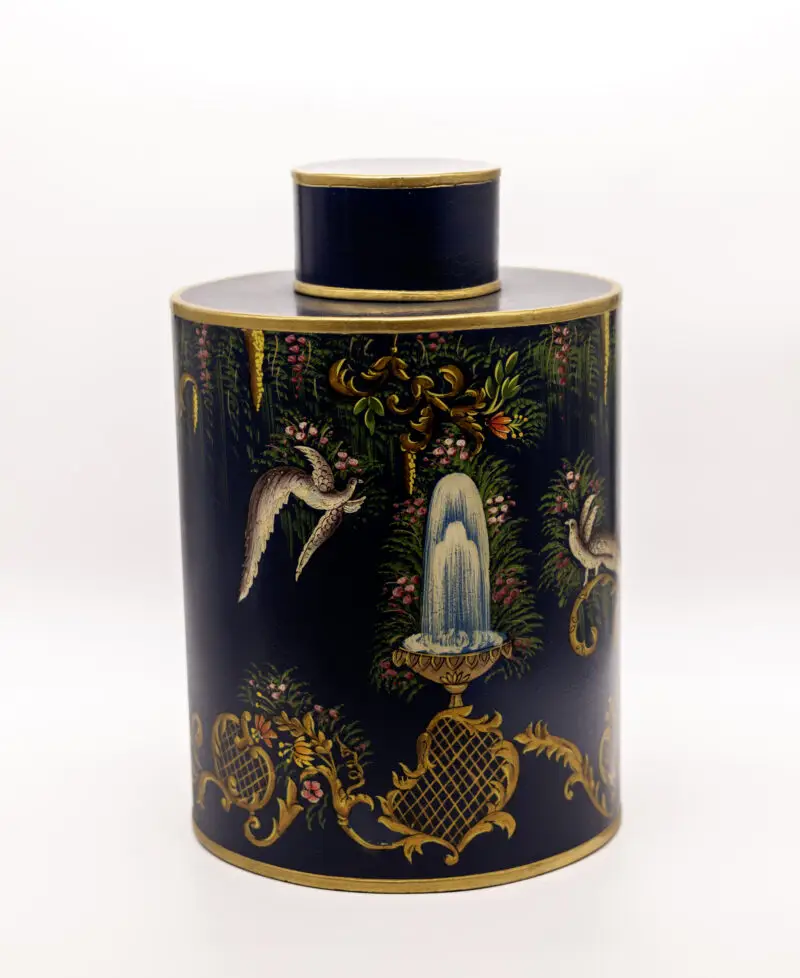 Paradise Meadow Geometric vase with lid